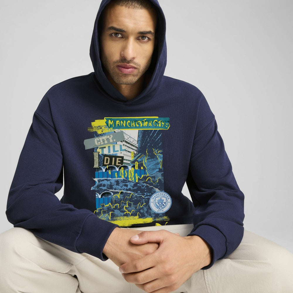 Manchester City ftblNRGY+ Pullover Hoodie - Navy | Puma on sale