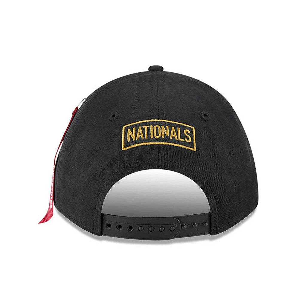 Washington Nationals x Alpha Industries A-Frame 9FORTY Adjustable Hat - Black | New Era