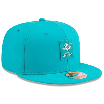 Miami Dolphins New Era 2025 Sideline 59FIFTY Fitted Hat - Aqua outlet