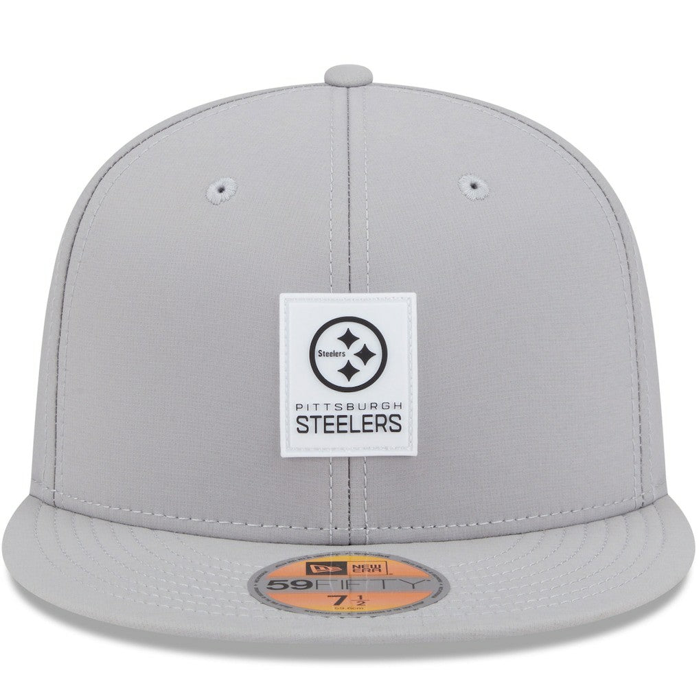 Pittsburgh Steelers New Era 2025 Sideline 59FIFTY Fitted Hat - Gray cheap