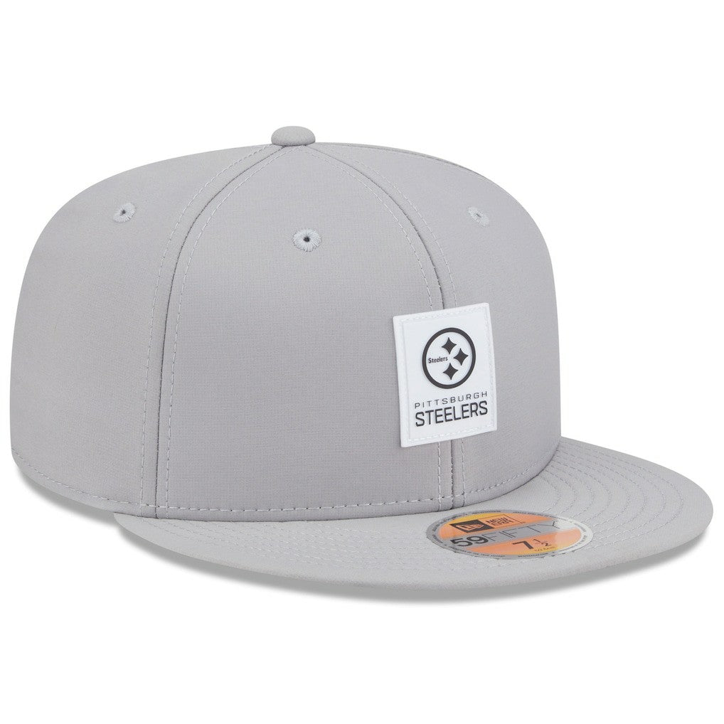 Pittsburgh Steelers New Era 2025 Sideline 59FIFTY Fitted Hat - Gray cheap