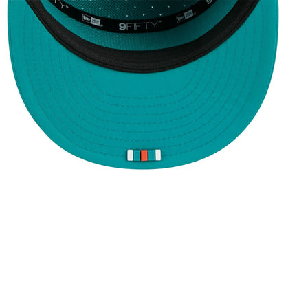 Miami Dolphins New Era 2025 Sideline Throwback Split Panel 9FIFTY Snapback Hat - Aqua cheap
