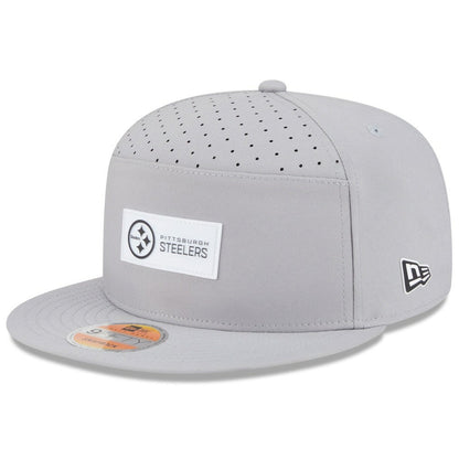 Pittsburgh Steelers New Era 2025 Sideline Split Panel 9FIFTY Snapback Hat - Gray sale