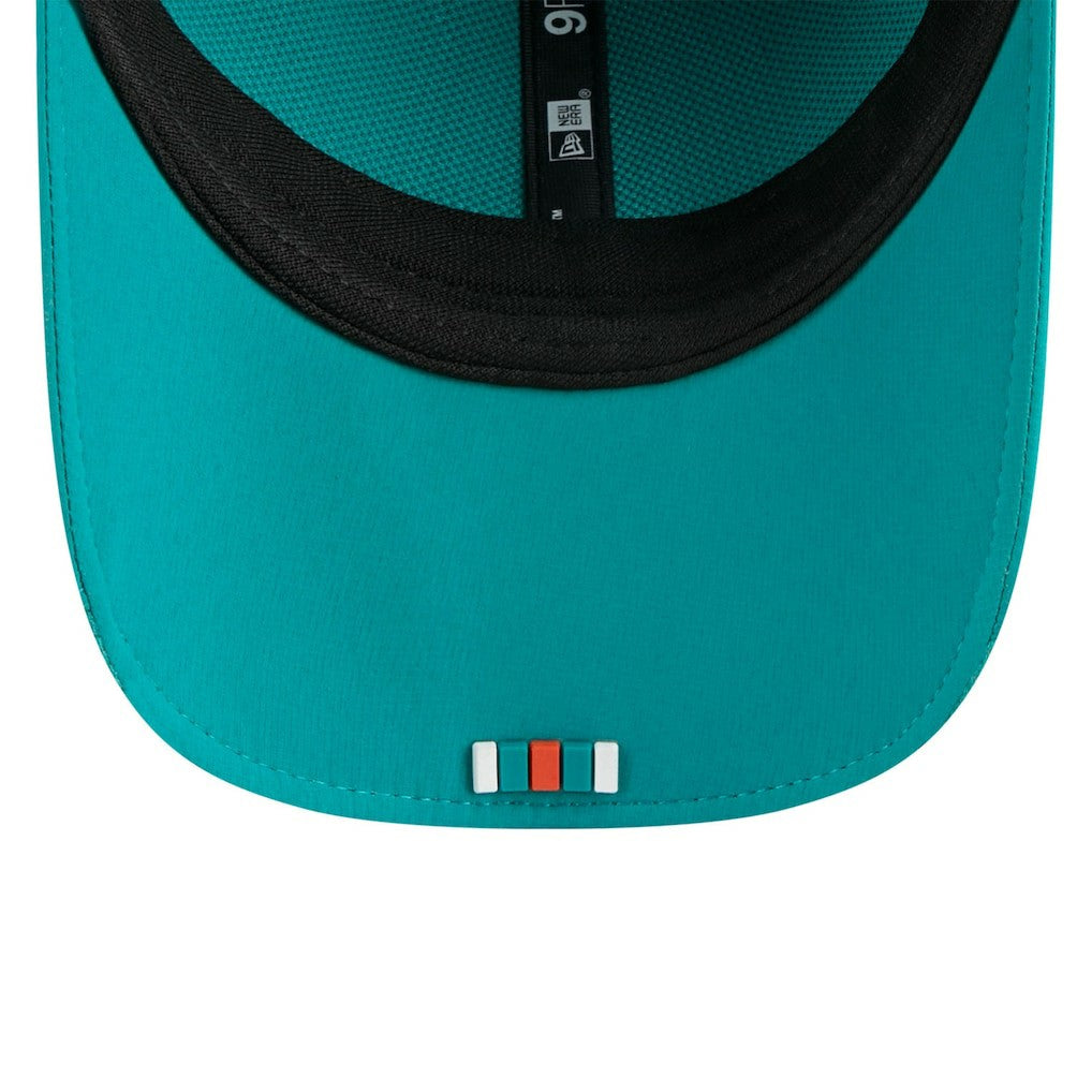 Miami Dolphins New Era 2025 Sideline Throwback M-Crown 9FORTY Adjustable Hat - Aqua on sale