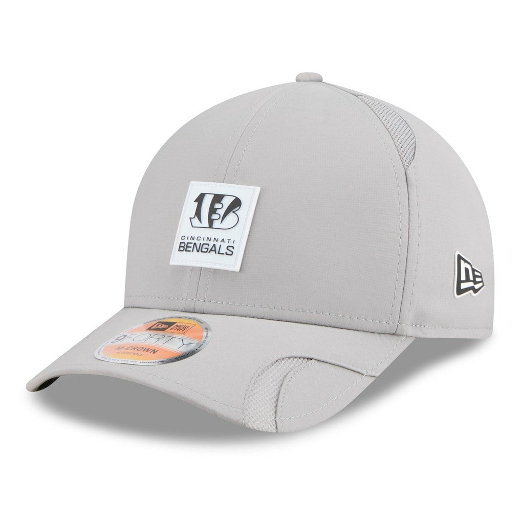 Cincinnati Bengals New Era 2025 Sideline M-Crown 9FORTY Adjustable Hat - Gray for sale