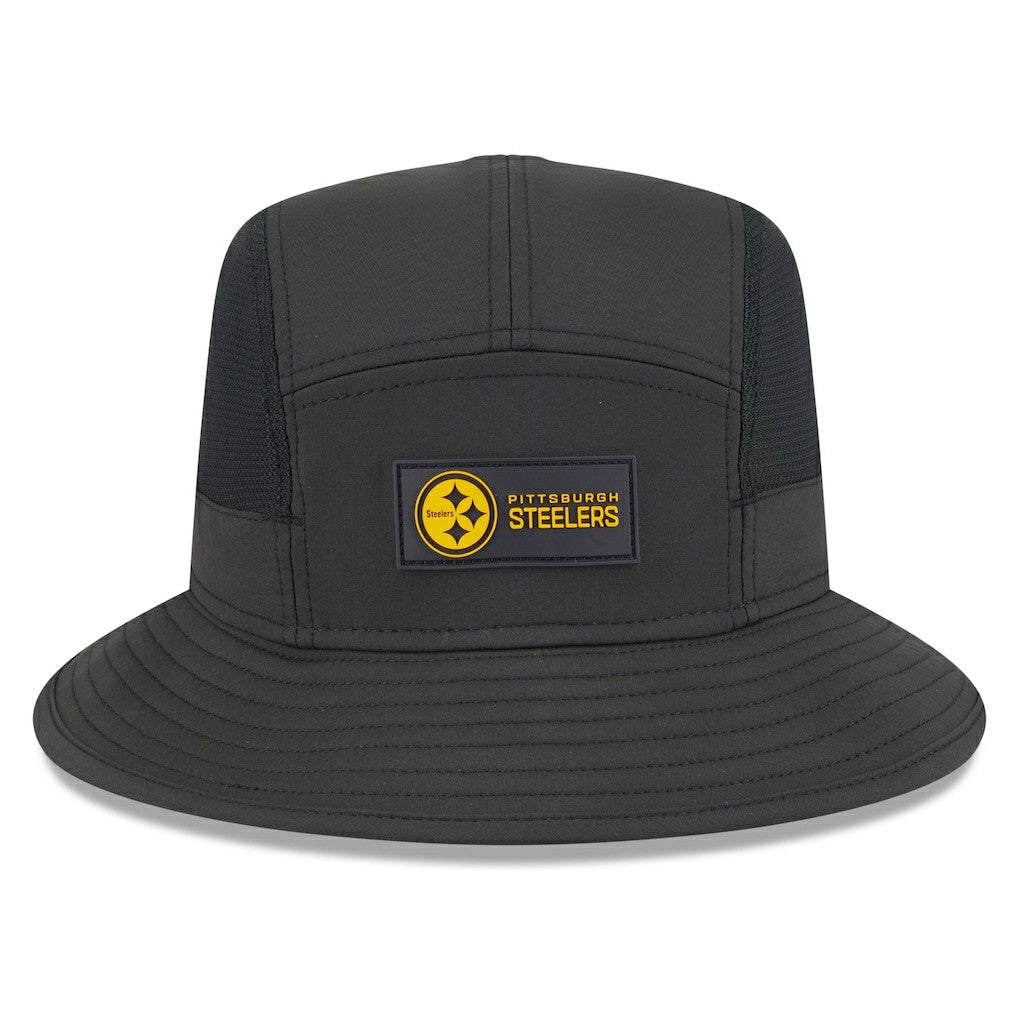 Pittsburgh Steelers New Era 2025 Sideline Bucket Hat - Black discount