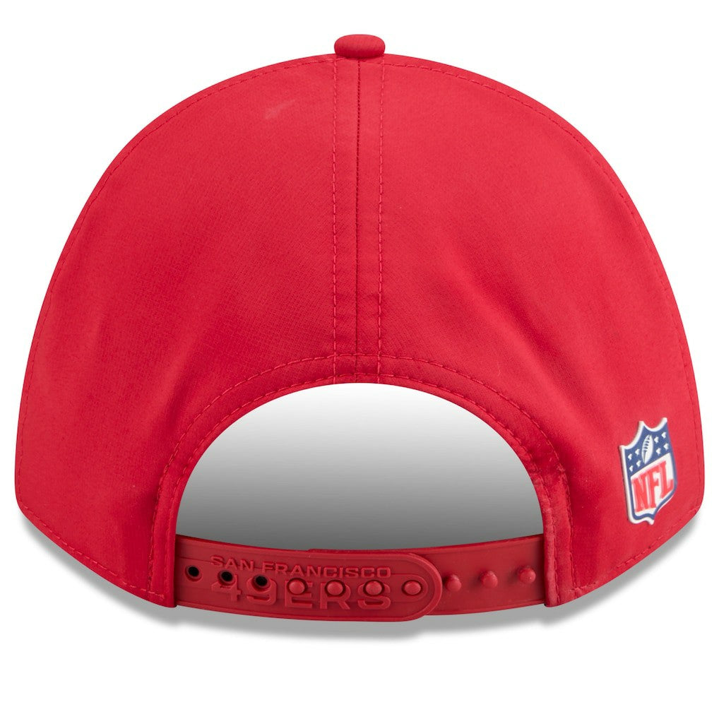 San Francisco 49ers New Era Youth 2025 Sideline 9FORTY Adjustable Hat - Scarlet cheap