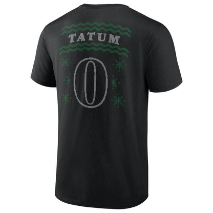 Jayson Tatum Boston Celtics Ugly Sweater Name & Number T-Shirt - Black outlet