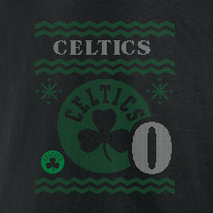 Jayson Tatum Boston Celtics Ugly Sweater Name & Number T-Shirt - Black outlet