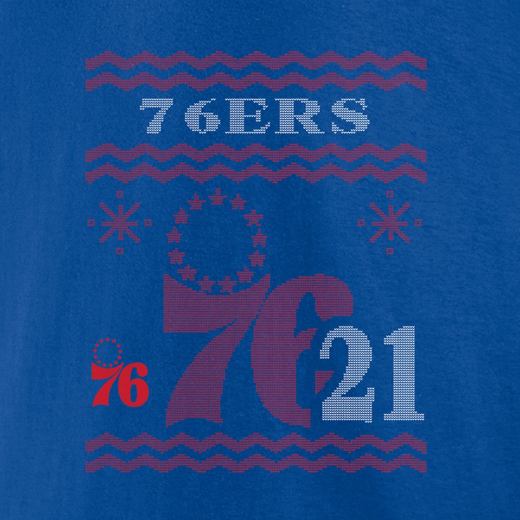 Joel Embiid Philadelphia 76ers Ugly Sweater Name & Number T-Shirt - Royal for sale
