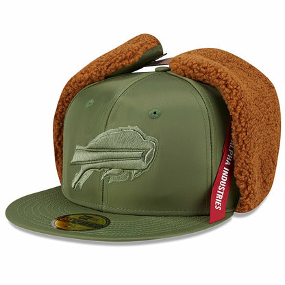 Buffalo Bills New Era x Alpha Industries Dog Ears 59FIFTY Fitted Hat - Olive cheap