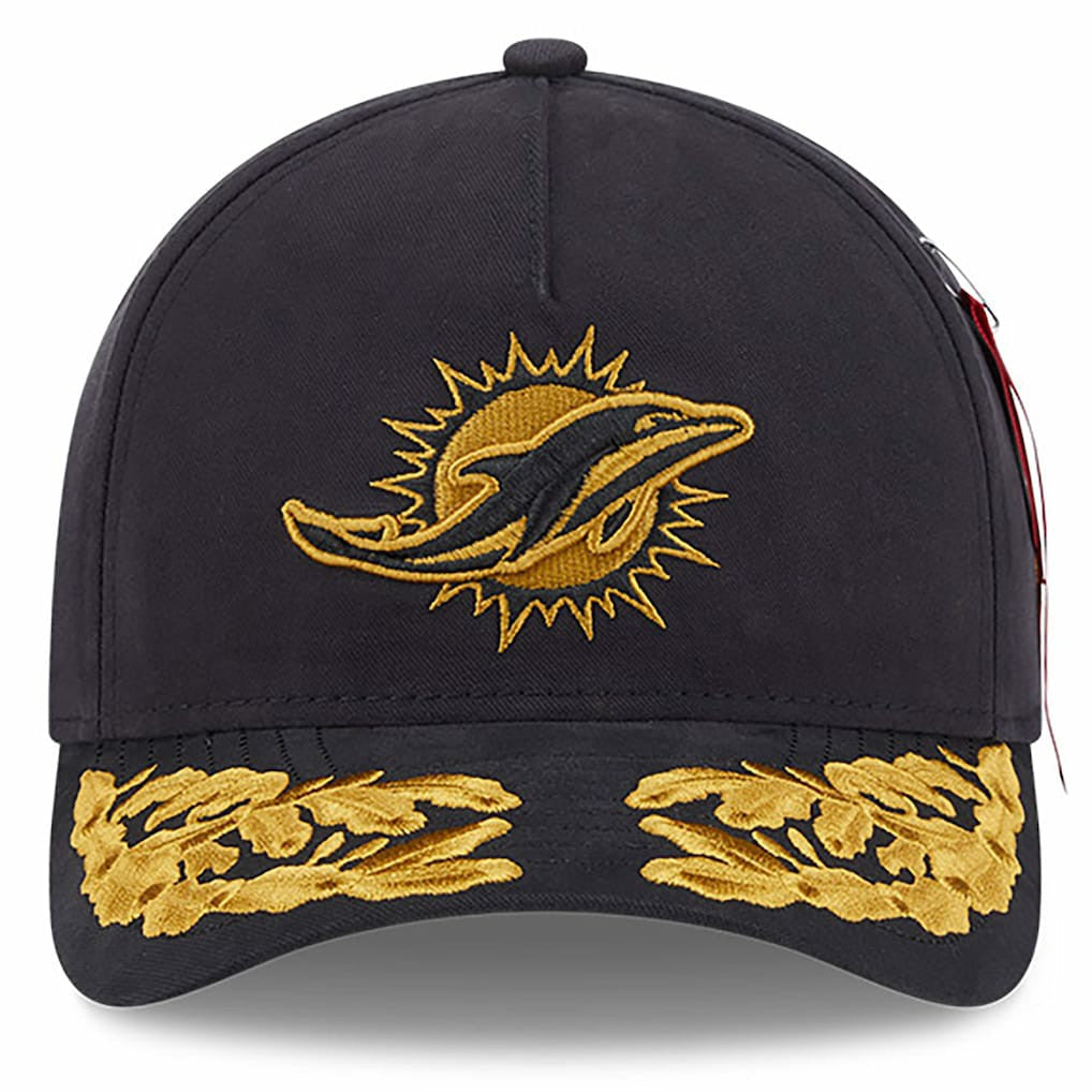 Miami Dolphins New Era x Alpha Industries A-Frame 9FORTY Adjustable Hat - Black for sale