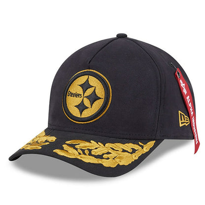 Pittsburgh Steelers New Era x Alpha Industries A-Frame 9FORTY Adjustable Hat - Black sale