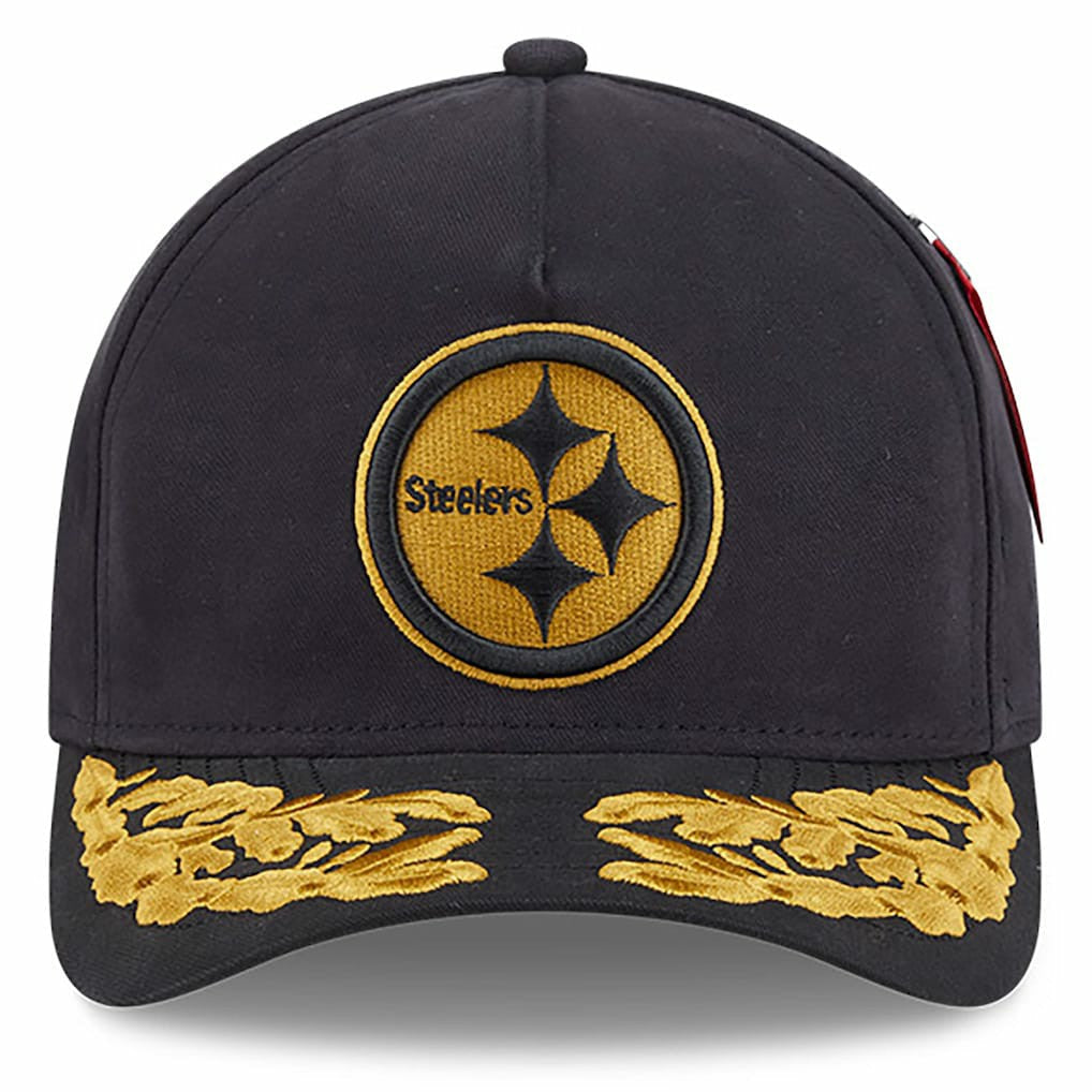 Pittsburgh Steelers New Era x Alpha Industries A-Frame 9FORTY Adjustable Hat - Black sale