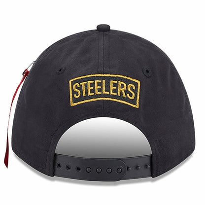 Pittsburgh Steelers New Era x Alpha Industries A-Frame 9FORTY Adjustable Hat - Black sale