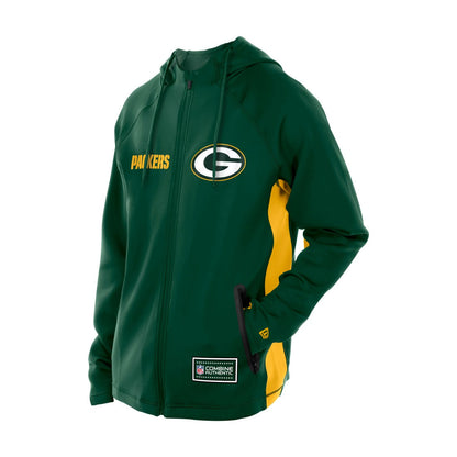 Green Bay Packers New Era Combine Authentic Raglan Scuba Full-Zip Hoodie - Green online
