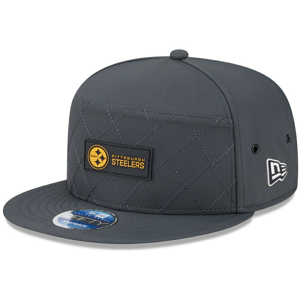 Pittsburgh Steelers New Era 2025 Sideline Cold Weather Split Panel 9FIFTY Snapback Hat - Charcoal online