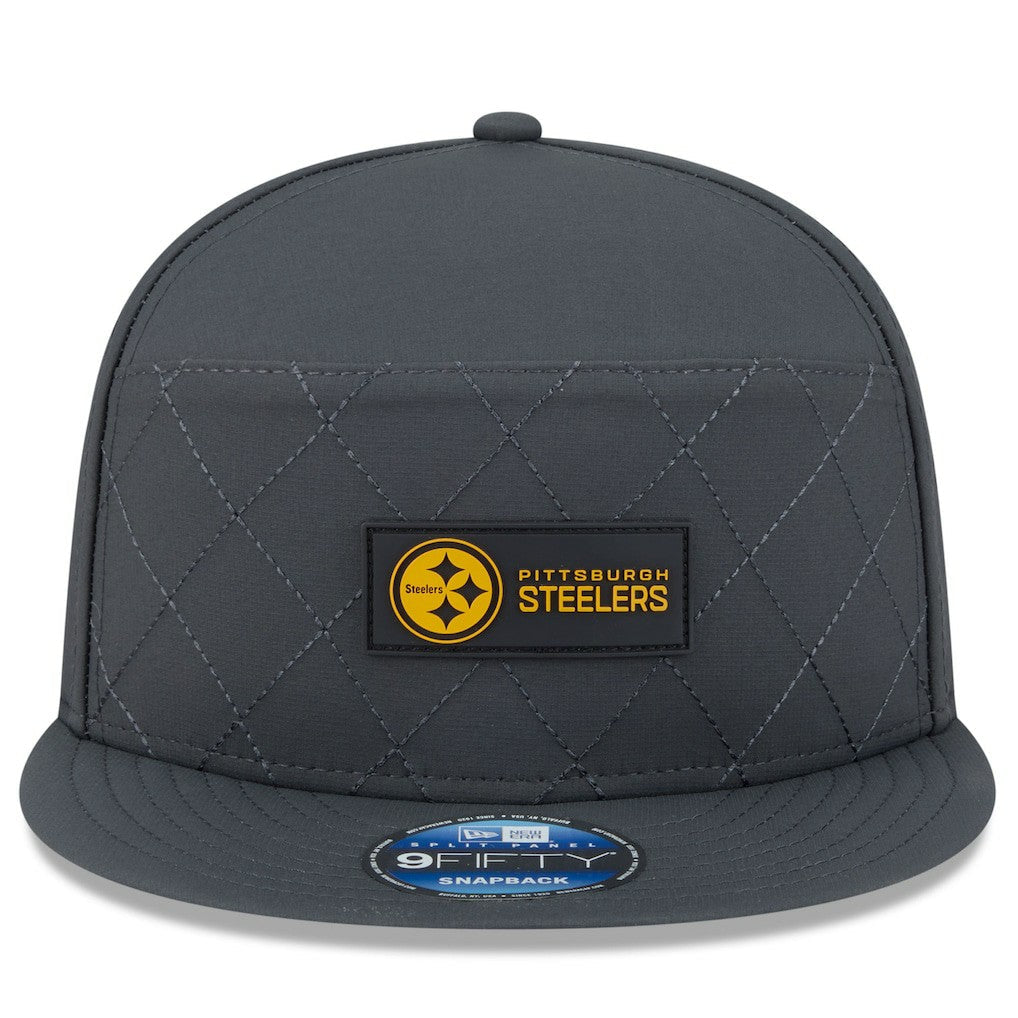 Pittsburgh Steelers New Era 2025 Sideline Cold Weather Split Panel 9FIFTY Snapback Hat - Charcoal online