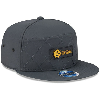 Pittsburgh Steelers New Era 2025 Sideline Cold Weather Split Panel 9FIFTY Snapback Hat - Charcoal online