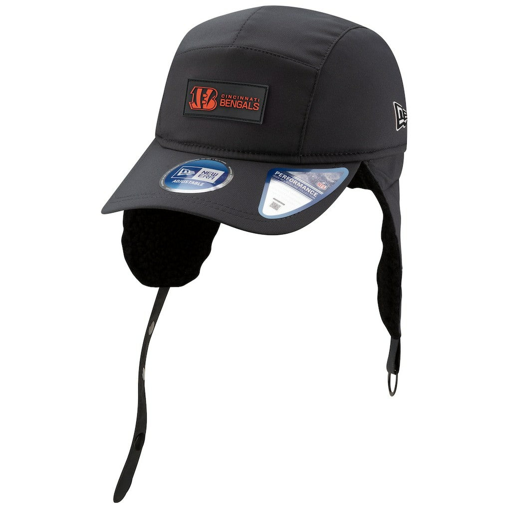 Cincinnati Bengals New Era 2025 Sideline Cold Weather Runner Dog Ear Adjustable Hat - Charcoal cheap