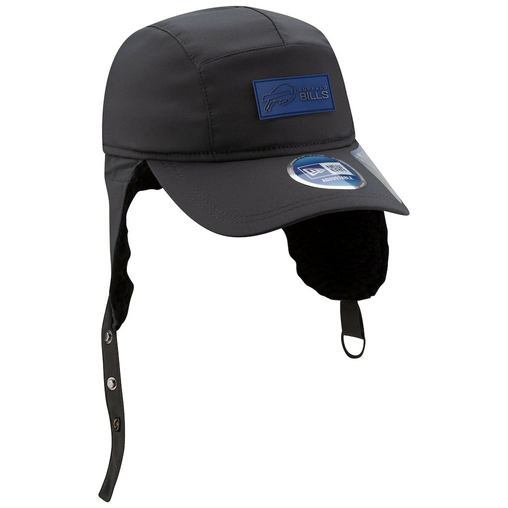 Buffalo Bills New Era 2025 Sideline Cold Weather Runner Dog Ear Adjustable Hat - Charcoal discount