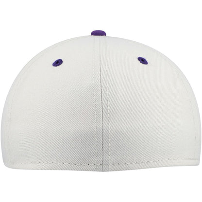 Minnesota Vikings New Era Historic Script 59FIFTY Fitted Hat - Cream/Purple cheap