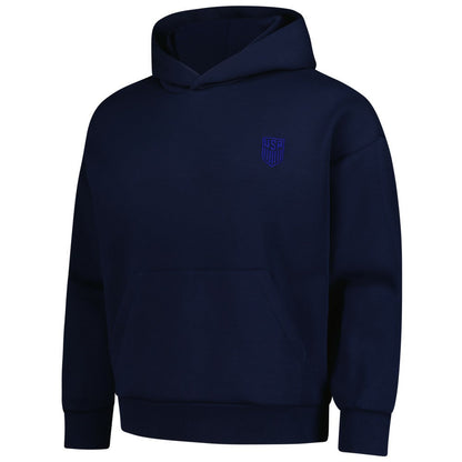 USMNT Levelwear Luxe Signature Tri-Blend Pullover Hoodie - Navy sale