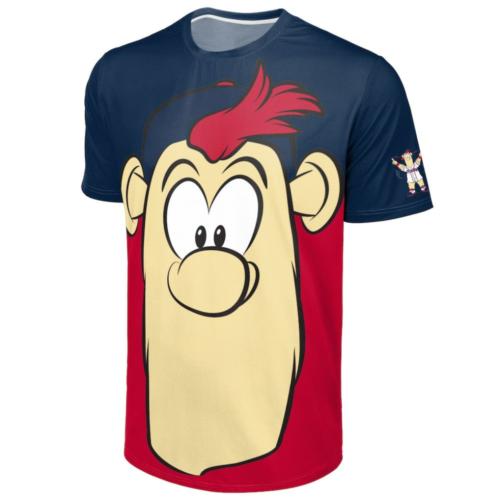 Atlanta Braves FOCO Big Logo Mascot T-Shirt - Navy/Red