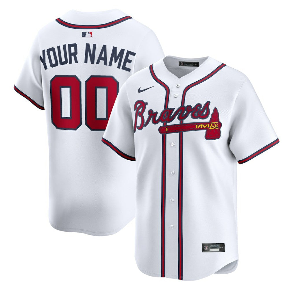Atlanta Braves Home Limited Custom Jersey - White | Nike