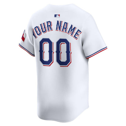 Texas Rangers Home Limited Custom Jersey - White | Nike