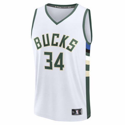 Giannis Antetokounmpo Milwaukee Bucks Fast Break Replica Player Jersey - Association Edition - White | Fanatics on sale