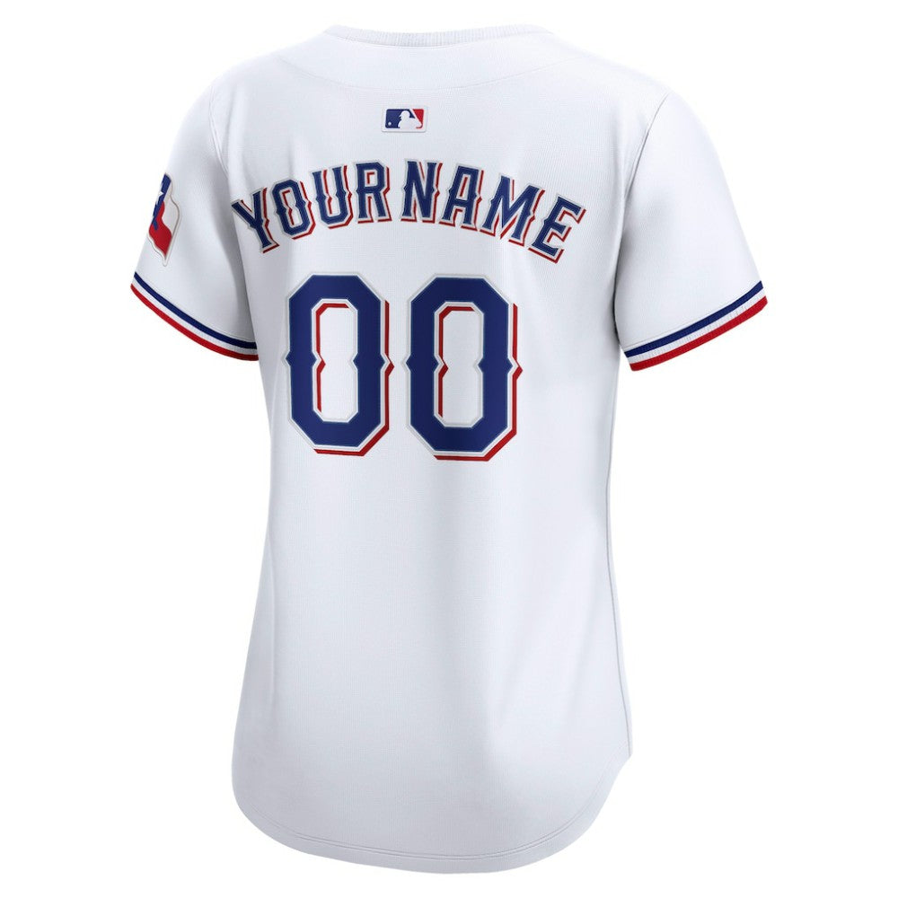 Texas Rangers Women's Home Limited Custom Jersey - White | Nike