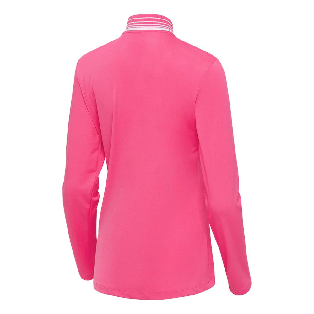 New York Yankees Antigua Women's Spring Training Palmetto Quarter-Zip Top - Pink