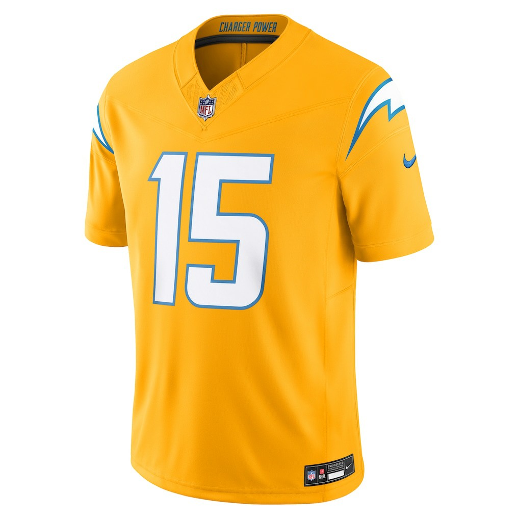 Ladd McConkey Los Angeles Chargers Alternate Charger Power Vapor F.U.S.E. Limited Jersey - Gold | Nike online