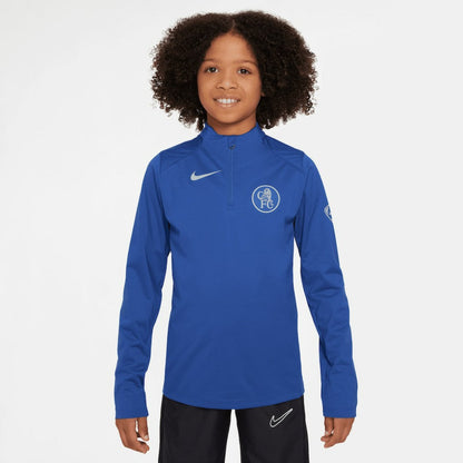 Chelsea Youth 2025/26 Strike Drill Quarter-Zip Dri-FIT Long Sleeve Top - Blue | Nike outlet