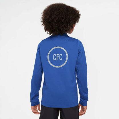 Chelsea Youth 2025/26 Strike Drill Quarter-Zip Dri-FIT Long Sleeve Top - Blue | Nike outlet