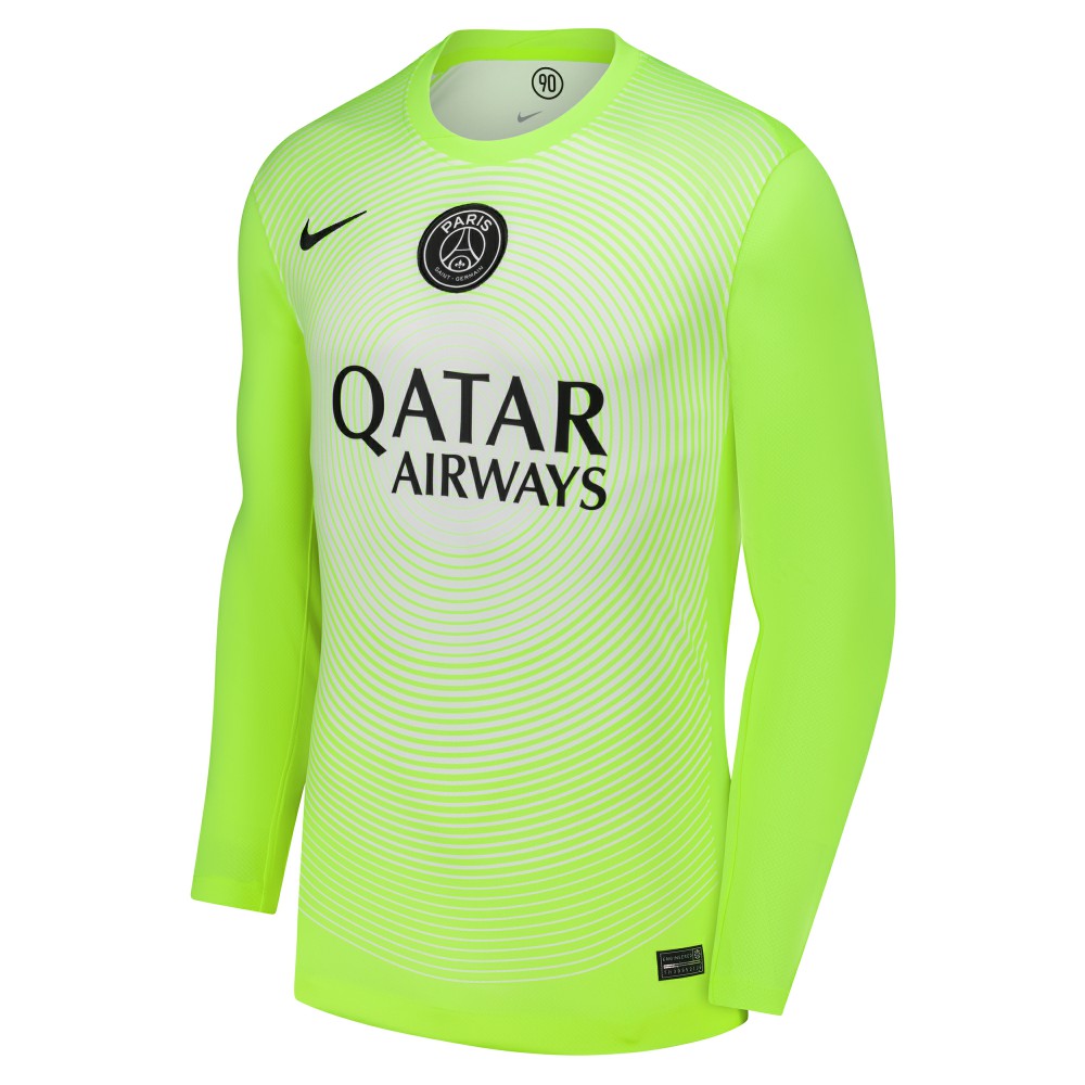 Paris Saint-Germain 2025/26 Third Goalkeeper Replica Long Sleeve Jersey - Neon Green | Nike for sale