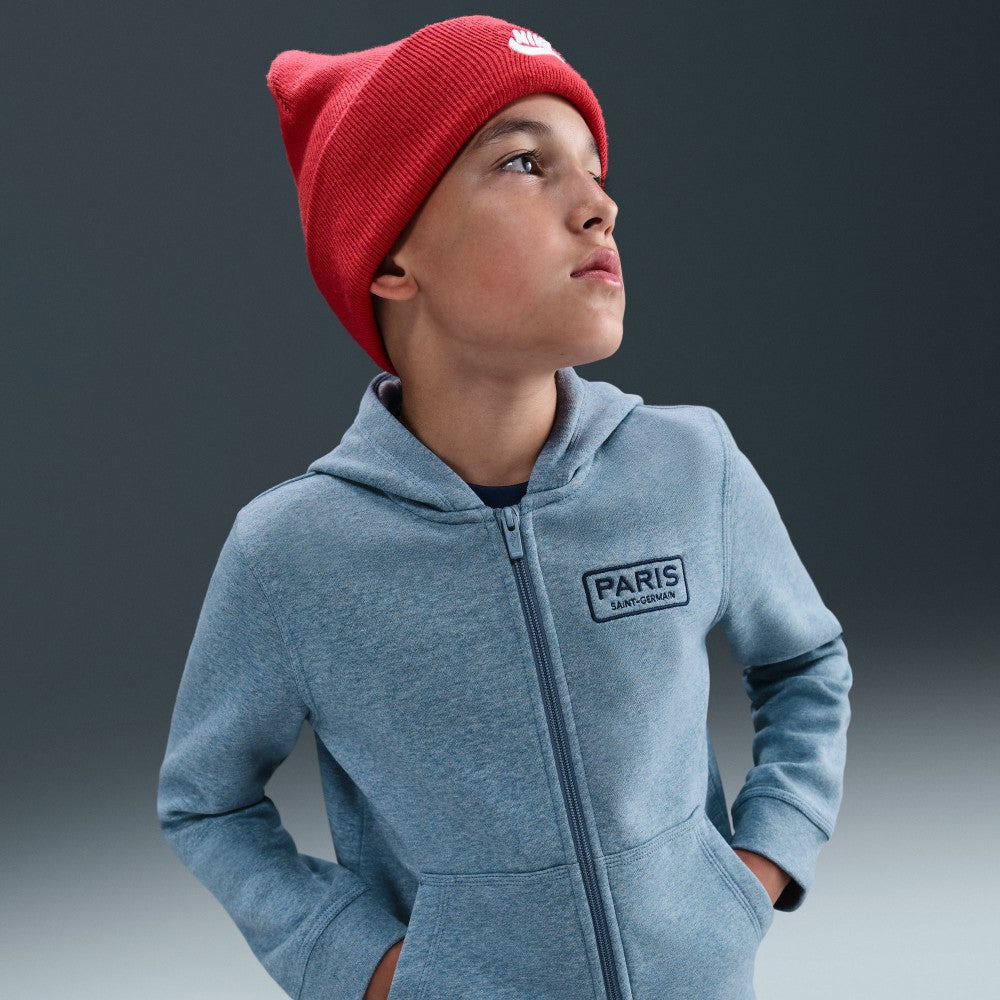 Paris Saint-Germain Youth Club Full-Zip Hoodie - Heather Blue | Nike for sale