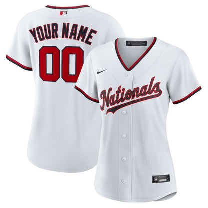 Washington Nationals Women's Home Custom Replica 2.0 Jersey - White | Nike