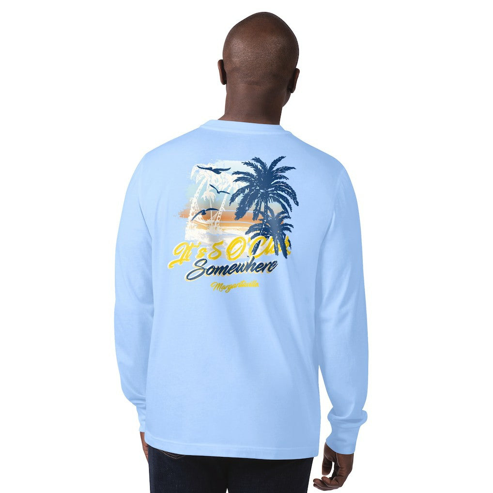 Los Angeles Rams Margaritaville It's Five O'Clock Somewhere Long Sleeve T-Shirt - Light Blue for sale