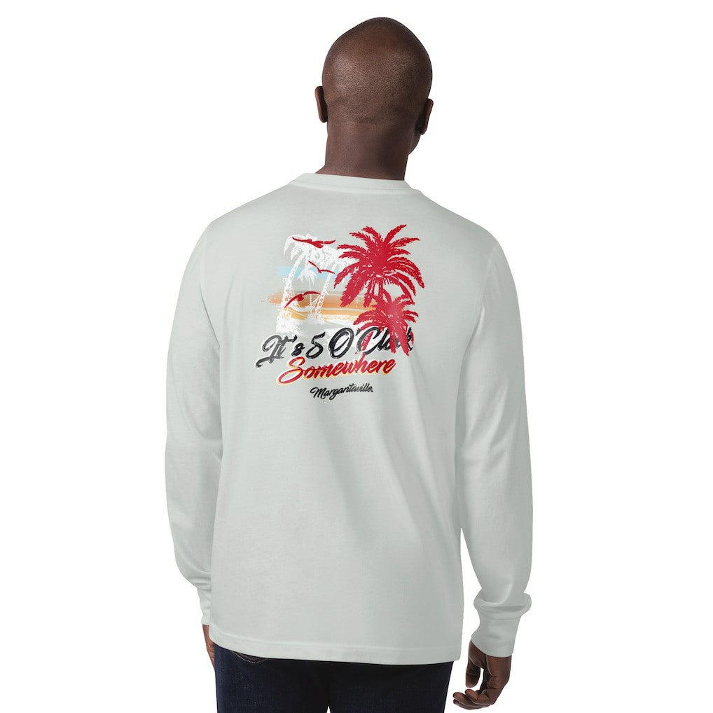 Atlanta Falcons Margaritaville It's Five O'Clock Somewhere Long Sleeve T-Shirt - Gray for sale