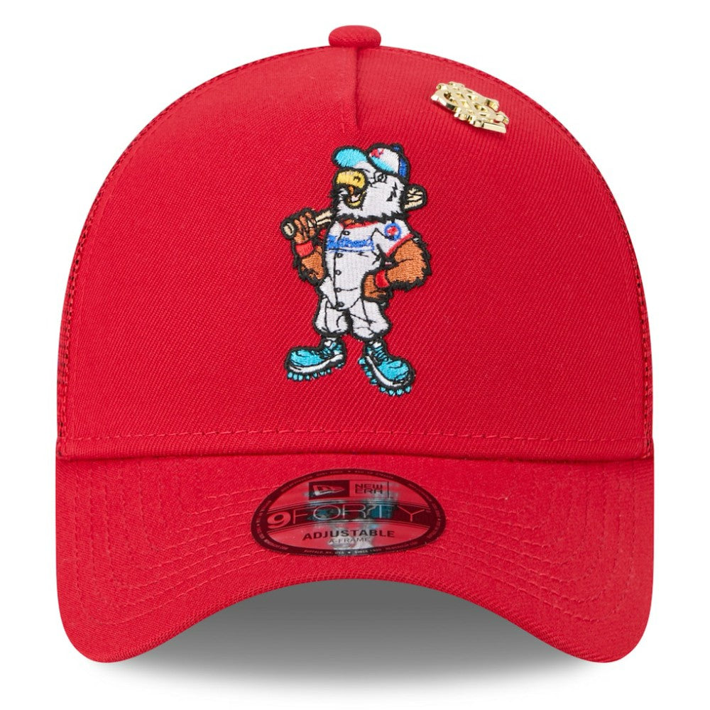 Washington Nationals 2025 Big League Chew A-Frame 9FORTY Adjustable Trucker Hat - Red | New Era