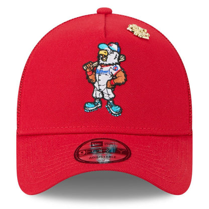 Washington Nationals 2025 Big League Chew A-Frame 9FORTY Adjustable Trucker Hat - Red | New Era