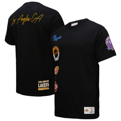 Los Angeles Lakers Black Out Collection Vintage Premium T-Shirt - Black shop