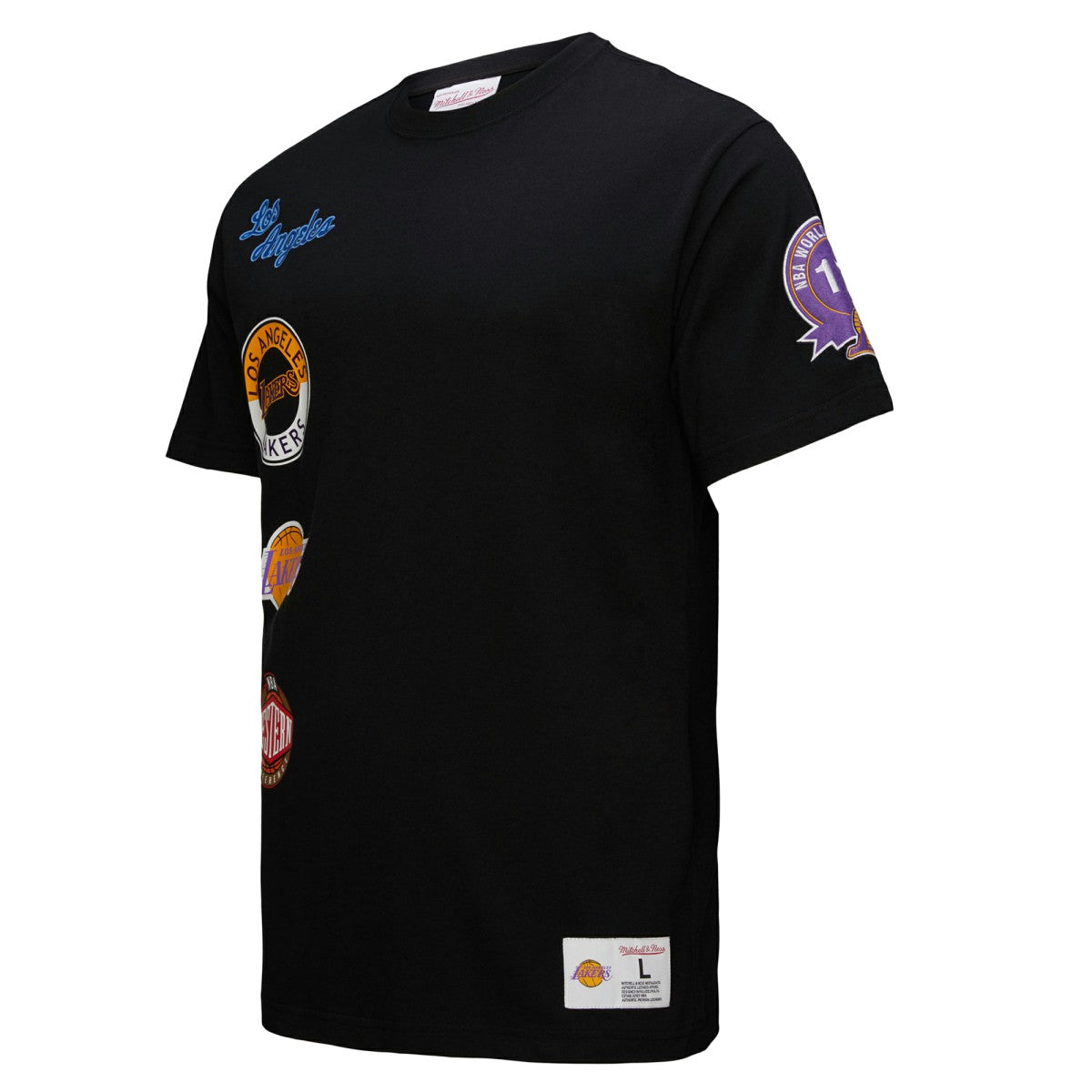 Los Angeles Lakers Black Out Collection Vintage Premium T-Shirt - Black shop