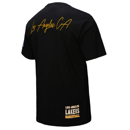 Los Angeles Lakers Black Out Collection Vintage Premium T-Shirt - Black shop