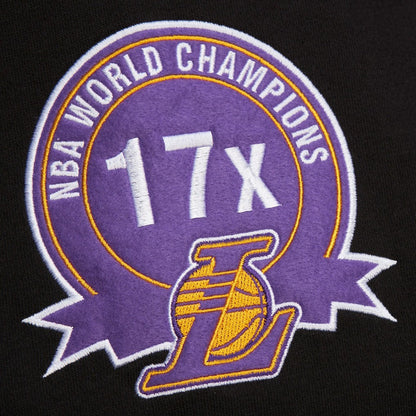 Los Angeles Lakers Hardwood Classics Blackout Collection Pullover Hoodie - Black | Mitchell & Ness shop