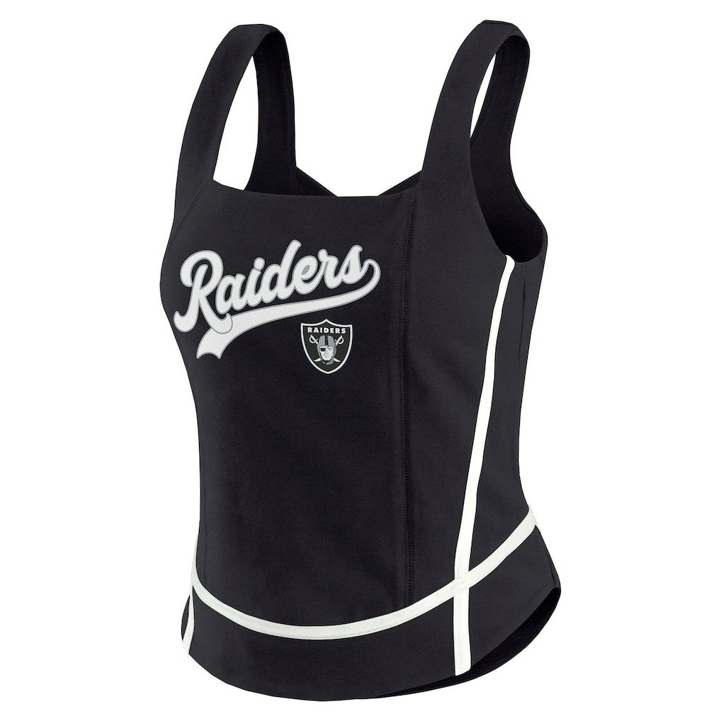 Las Vegas Raiders WEAR by Erin Andrews Women's Square Neck Tank Top - Black sale