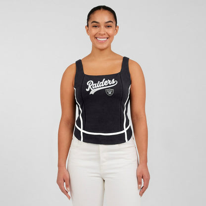 Las Vegas Raiders WEAR by Erin Andrews Women's Square Neck Tank Top - Black sale