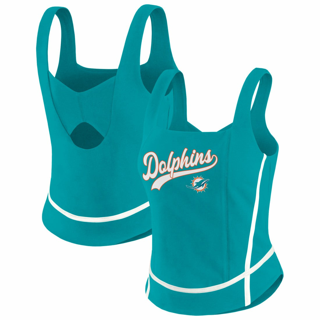 Miami Dolphins WEAR by Erin Andrews Women's Square Neck Tank Top - Aqua online